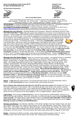 Henry Co. Moose Lodge May 2016 Bulletin final