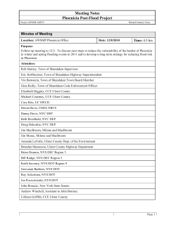 Meeting Notes Phoenicia Post