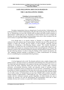 safe-following distances based on the car