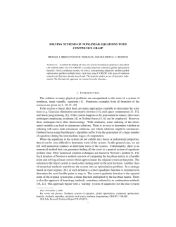 SOLVING SYSTEMS OF NONLINEAR EQUATIONS