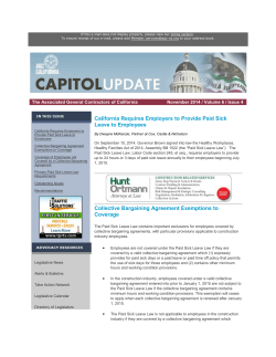 California Requires Employers to Provide Paid Sick Leave to