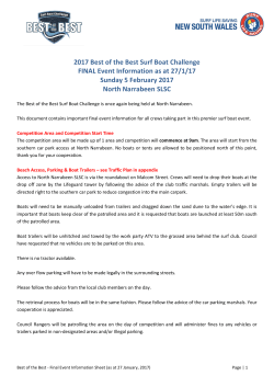 2017 Best of the Best Surf Boat Challenge FINAL Event Information