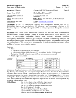 Syllabus - American River College!