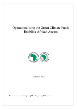 Operationalising the Green Climate Fund
