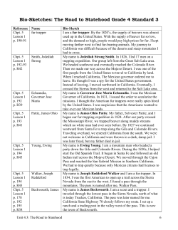 Bio-Sketches: The Road to Statehood Grade 4 Standard 3