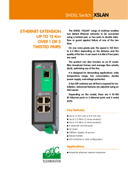 SHDSL Switch ETHERNET EXTENSION UP TO 13 Km
