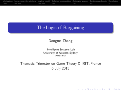 The Logic of Bargaining
