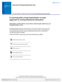 E-Learning with virtual teammates: A novel approach to