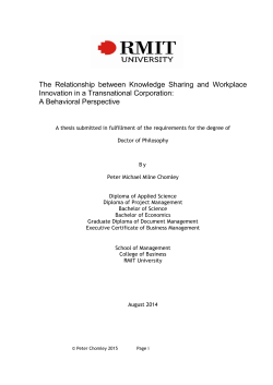The Relationship between Knowledge Sharing and Workplace