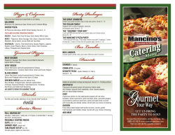 Catering Menu - Samuel Mancinos