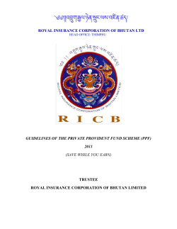 to - Royal Insurance Corporation of Bhutan