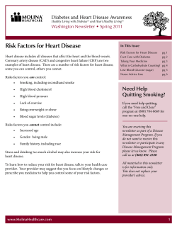 Risk Factors for Heart Disease