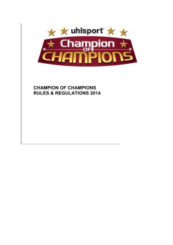 Champion of Champions Rules Final