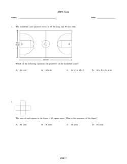 HSPA Geom Name: Date: 1. The basketball court pictured below is