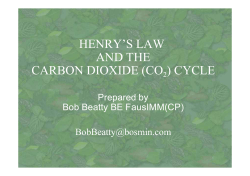 henry`s law and the carbon dioxide (co2 ) cycle
