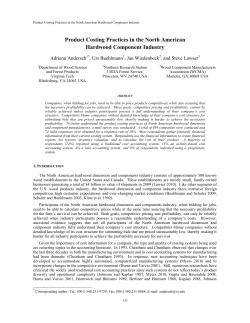 Product costing practices in the North American