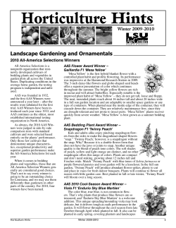 Horticulture Hints