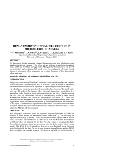 human embryonic stem cell culture in microfluidic channels....... 17