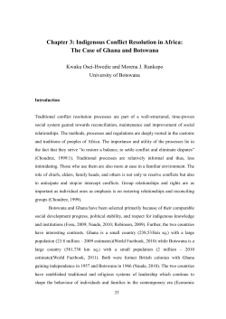 Chapter 3: Indigenous Conflict Resolution in Africa: The Case of