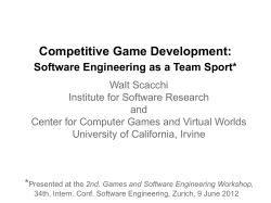Competitive Game Development