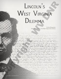 Lincoln`s West Virginia Dilemma - Wonderful West Virginia Magazine
