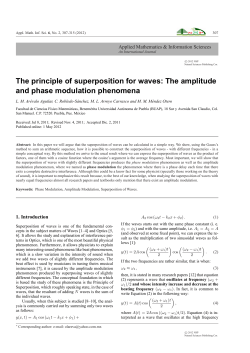 The principle of superposition for waves