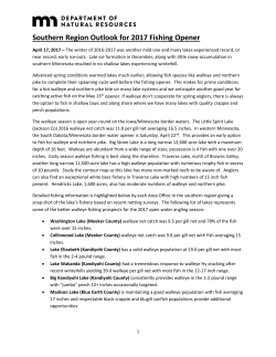 Southern Region Fishing Report - Minnesota DNR - MN-dnr