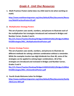 Grade 4 - Unit One Resources