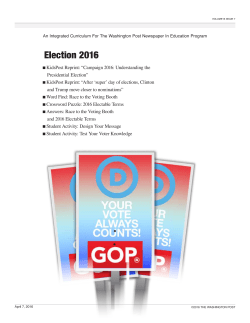 Election 2016 - Newspaper In Education