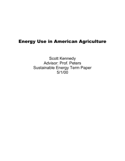 Energy Use in American Agriculture
