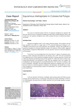 Squamous Metaplasia in Colorectal Polyps