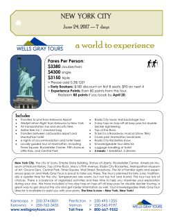 NEW YORK CITY - Wells Gray Tours