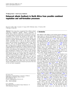 Enhanced albedo feedback in North Africa from possible