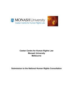 Castan Centre for Human Rights Law Monash University Melbourne