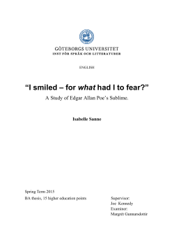 I smiled &ndash; for what had I to fear?
