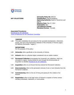 Art Collection Policy and Procedures (BP3310)