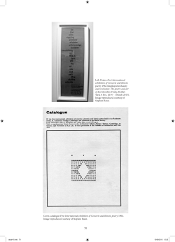 Concrete poetry in Britain, an interview with Stephen Bann