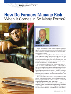 CropInsuranceTODAY How Do Farmers Manage Risk