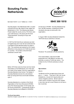 Scouting began in the Netherlands after a party number of Scouts