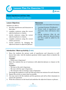 Lesson Plan For Exercise 11