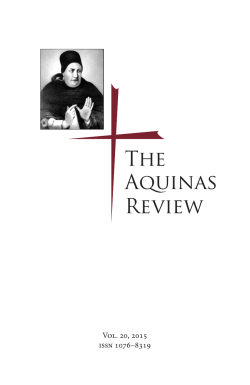 The Aquinas Review - Thomas Aquinas College