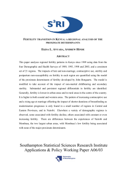 Fertility transition in Kenya: a regional analysis of the proximate