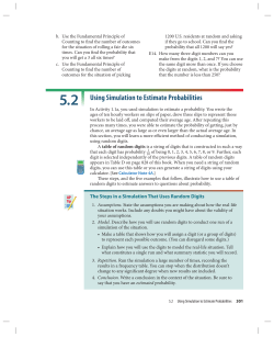 Using Simulation to Estimate Probabilities
