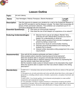 Lesson Outline - Zuckerman Museum of Art