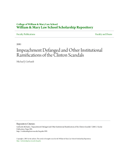 Impeachment Defanged and Other Institutional Ramifications of the