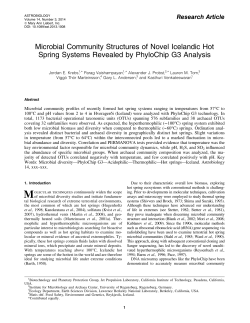 Microbial Community Structures of Novel Icelandic Hot Spring
