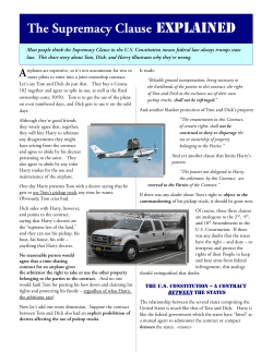 An analogy that explains the Supremacy Clause