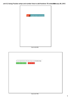 unit 5.2 Using Fraction strips and number lines to add fractions 7D