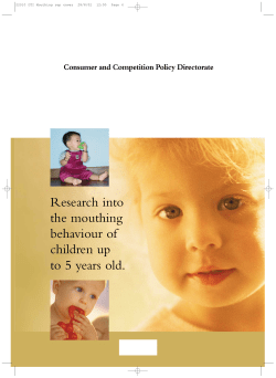 Research into the mouthing behaviour of children up to 5 years old.