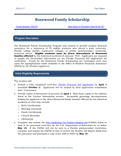 Rosewood Family Scholarship Program
